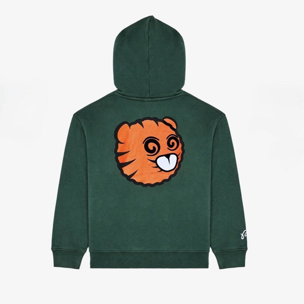Malbon Youth Cub Buckets Hoodie Hunter Green Golf Logo Sweatshirt S NEW Cotton